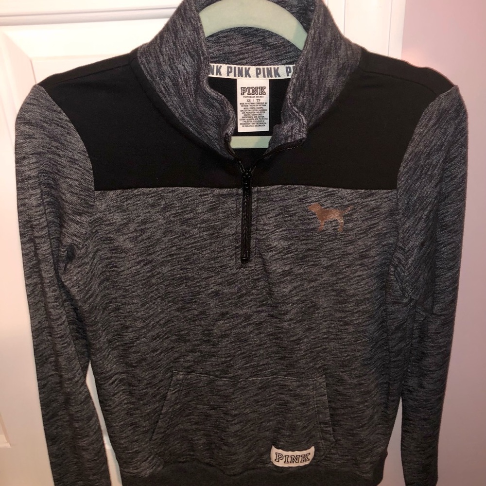 VS PINK QUARTER ZIP- GREAT CONDITION